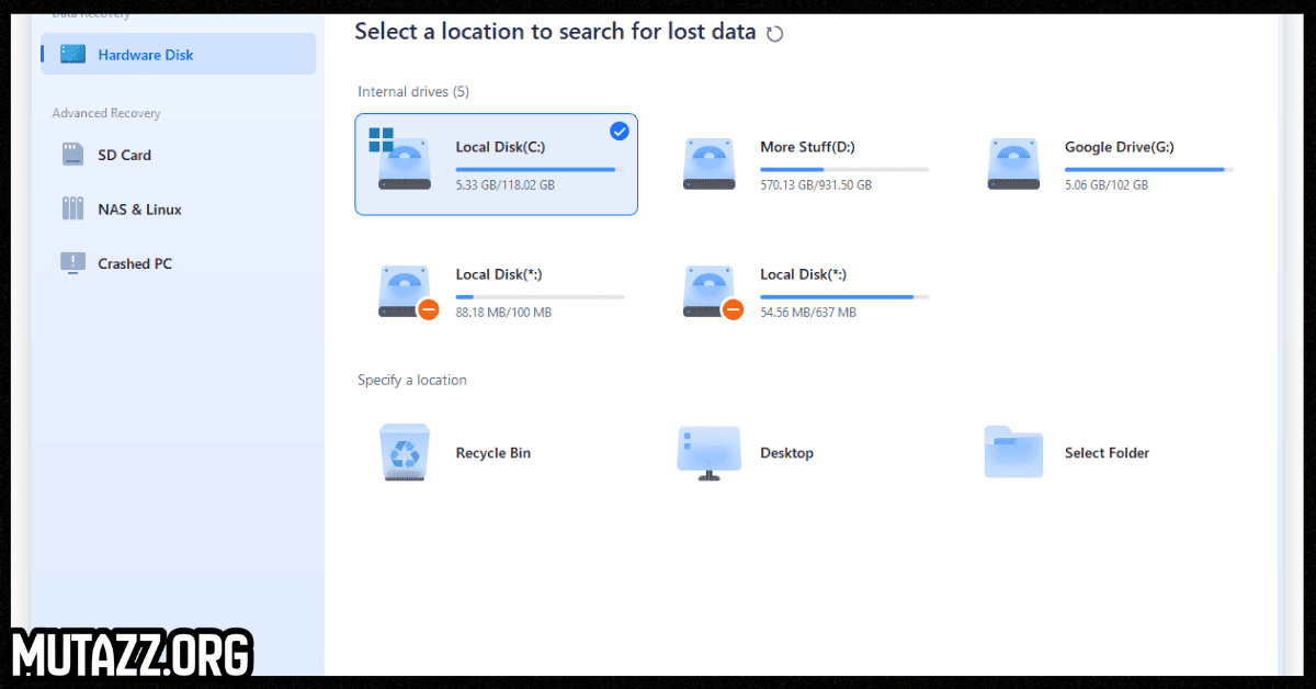 تحميل برنامج EaseUS Data Recovery Wizard
