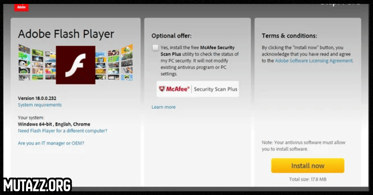 تحميل برنامج فلاش بلاير للكمبيوتر 64 بت